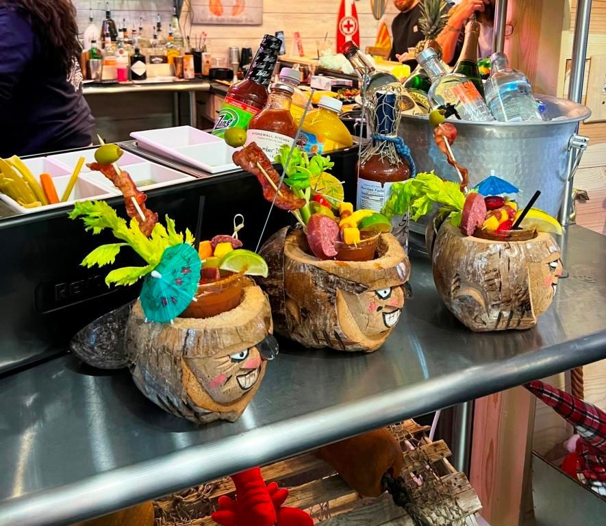 Everyday is Bloody Mary Day at On The Bay restaurant and tiki bar in downtown New Baltimore Michigan