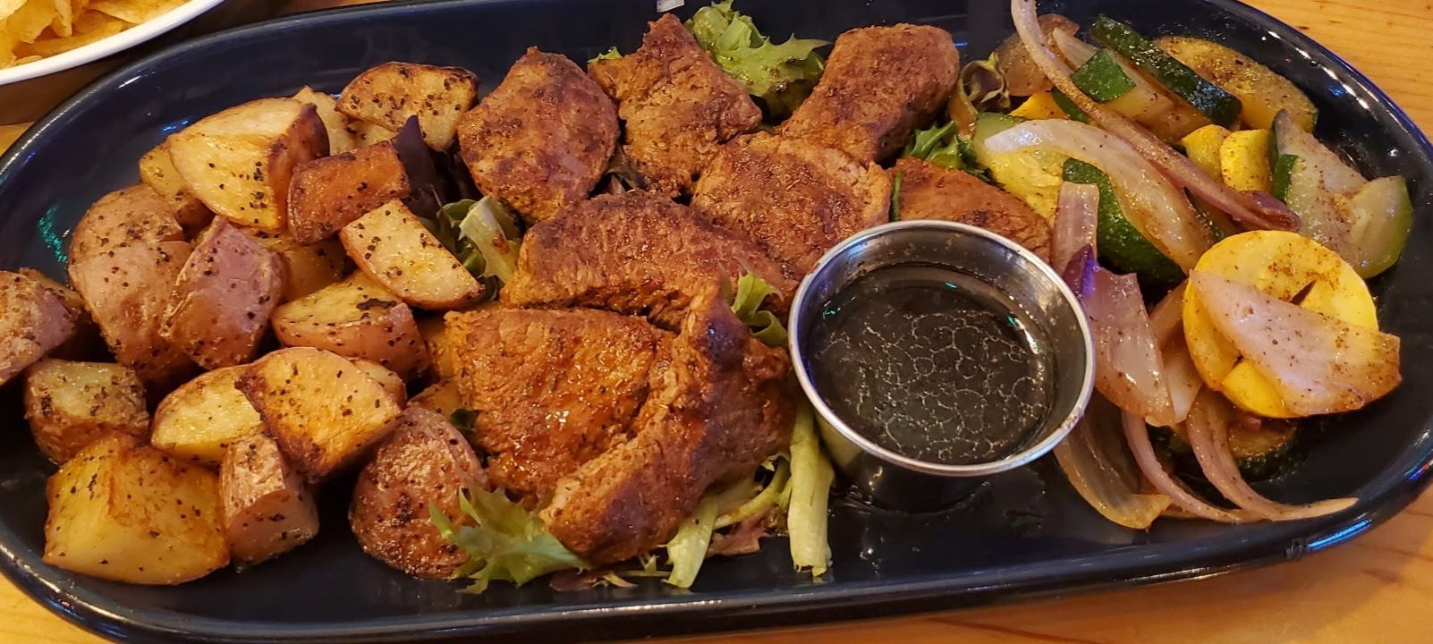 Filet Tip dinner at On The Bay restaurant in New Baltimore