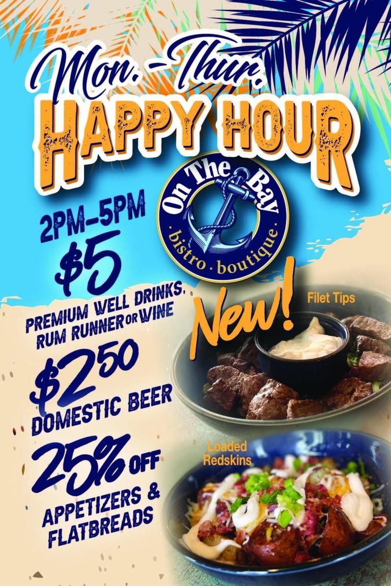 Happy Hour every Day Tue- Thursday till 5pm