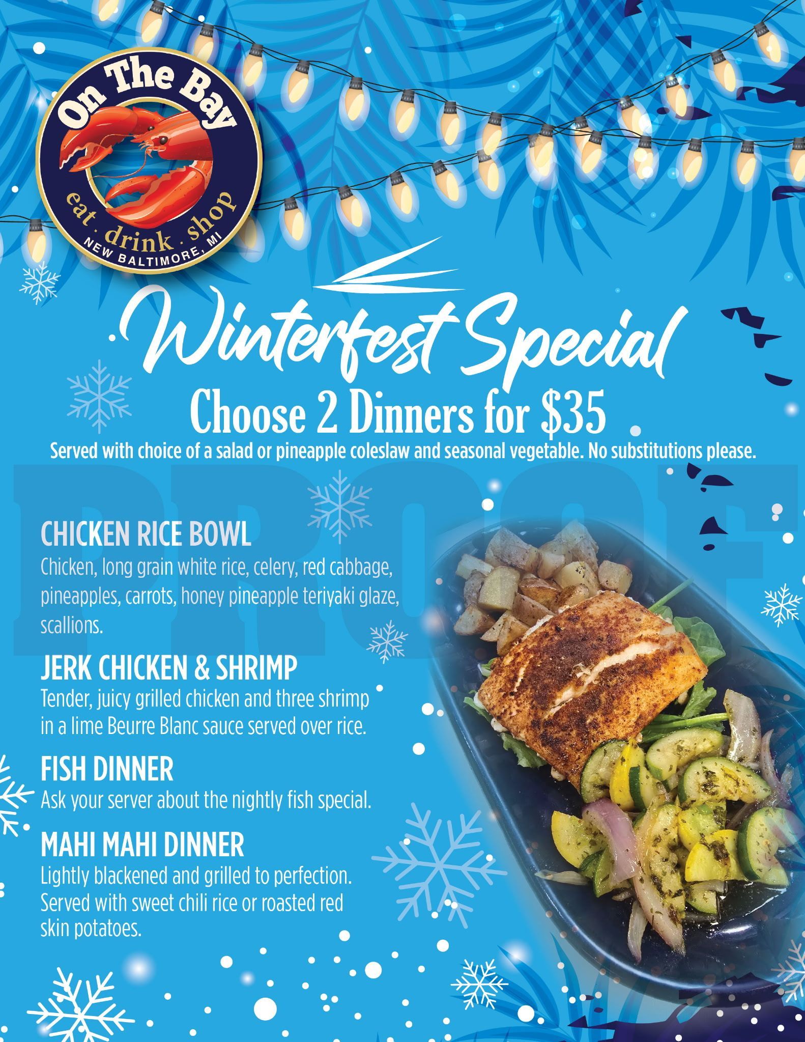 new baltimore. winterfest,lions club, dinners specials, on the bay, 