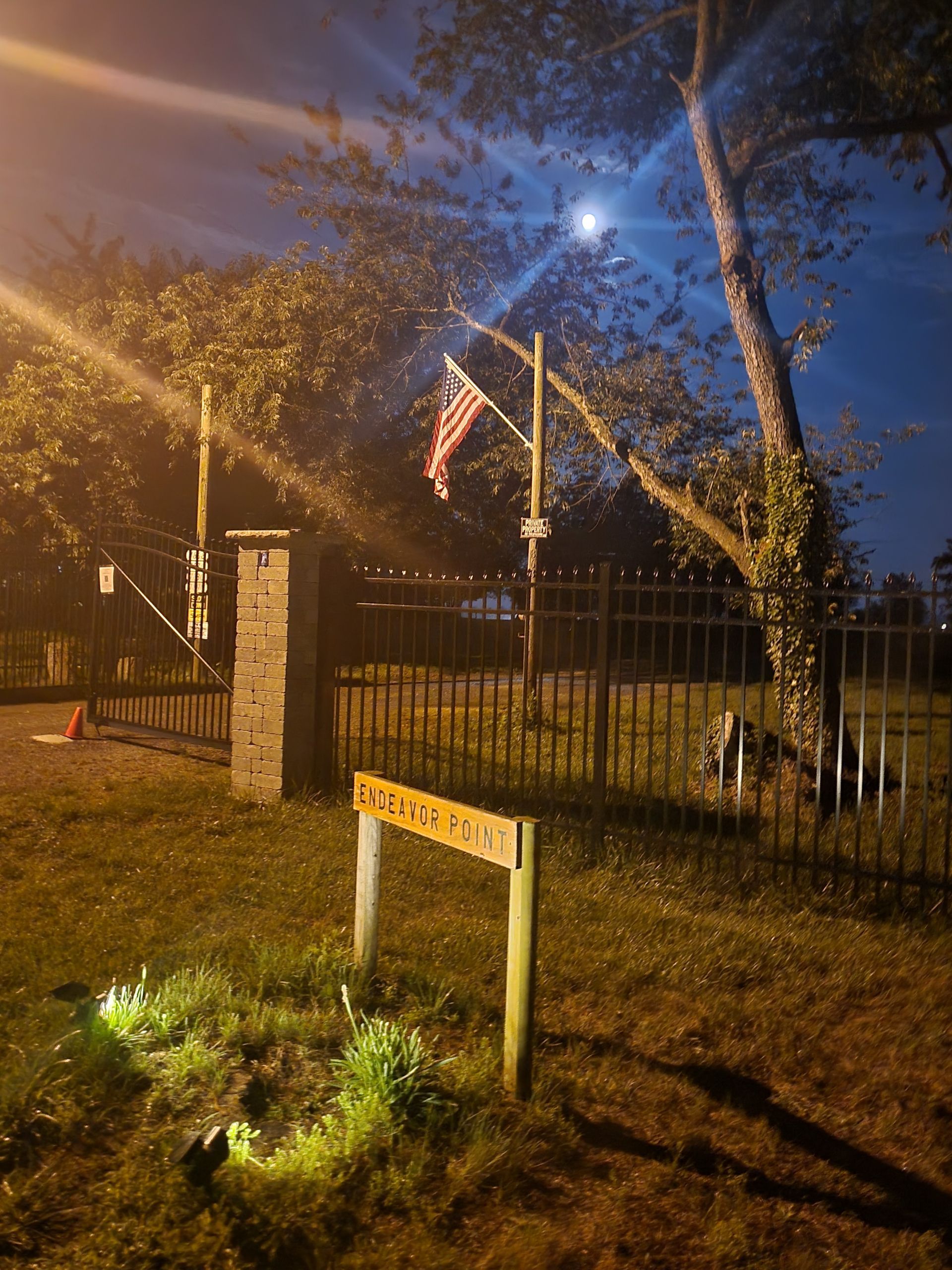 Endeavor Point gates, Mill Creek Rd., Benedict, Maryland. 