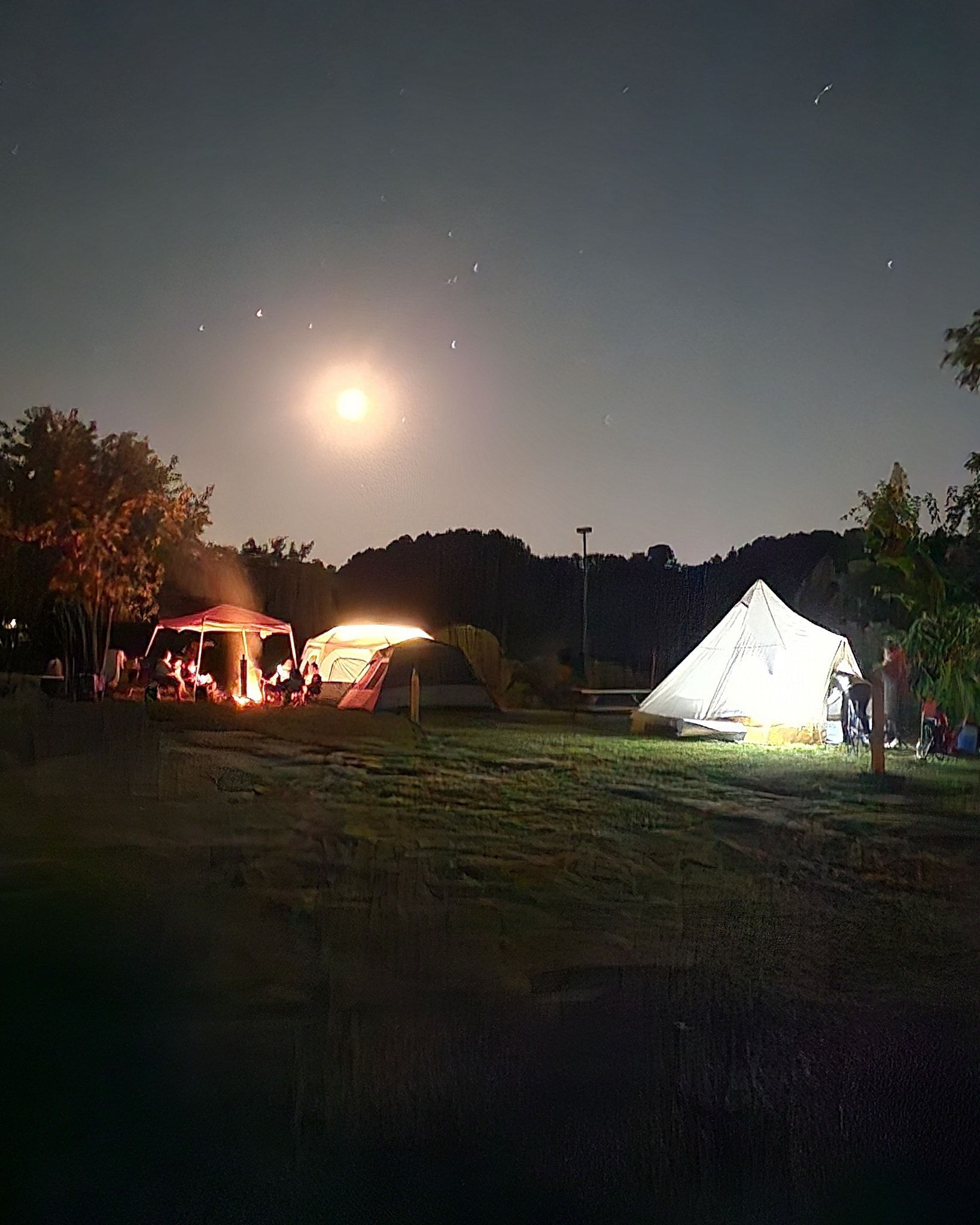 Camping under the stars
