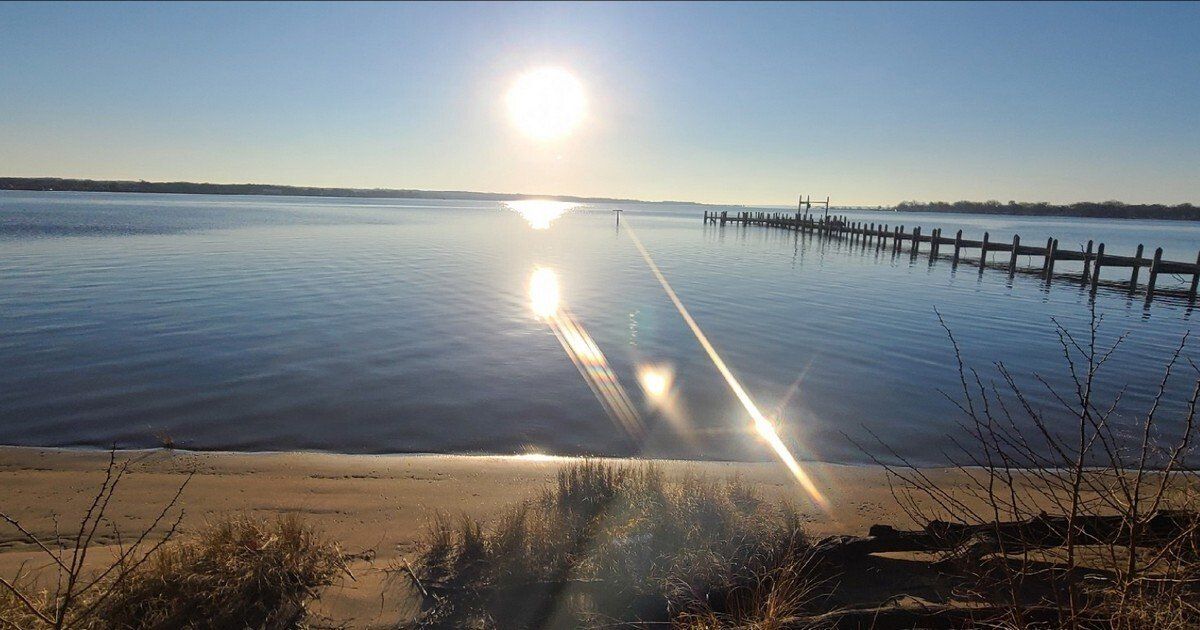 Sunshine at Endeavor Point beach.