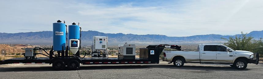Portable System On A 36-ft flatbed trailer — Meridian, ID — Desert Bio Tech 