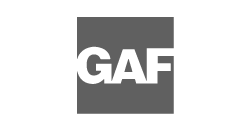 Logos of our clients including: GAF Manufacturing, Visit Stockton, Chevron, Social Security administration, and Stockton Arena