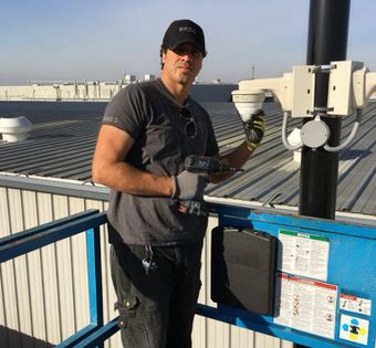 Boss Security Systems installing a security camera system at an airport in Oakland CA