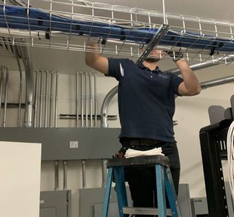 Server room Ethernet wiring for improved network infrastructure in San Francisco