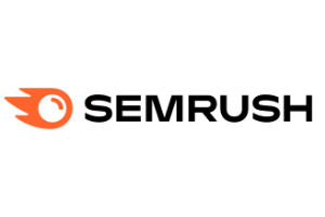 a semrush logo with an orange flame on a white background .