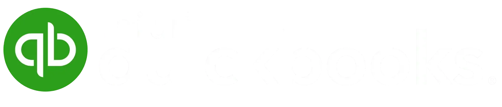 A green circle with a white qb logo on a white background.