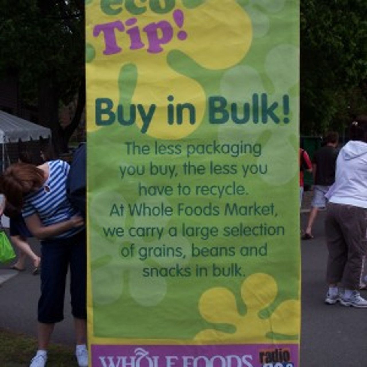 A sign that says buy in bulk on it