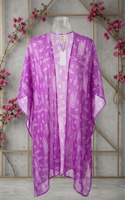 RAJ ARABELLA HONEY BORDER EMBROIDERED KIMONO #4