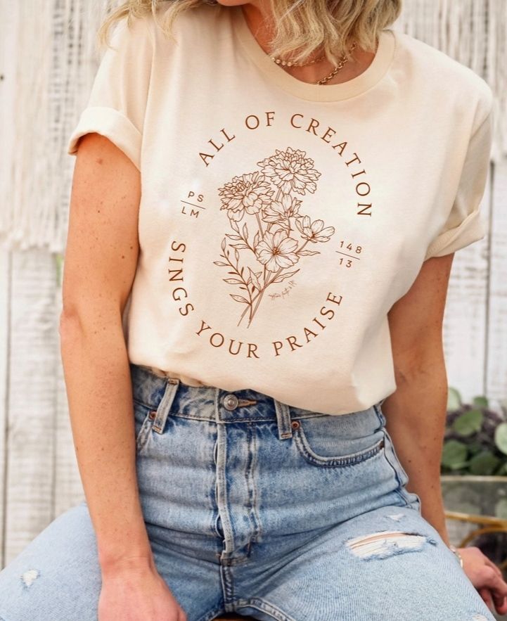 Christian Fall Graphic Tee Faith Based Bible Verse Shirt