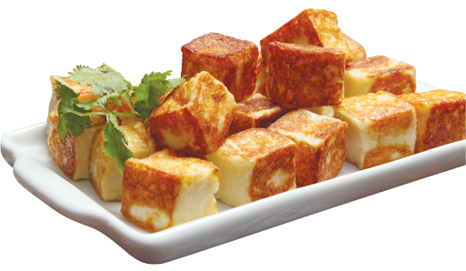 Cubes of La Morenita Queso Para Freir cheese