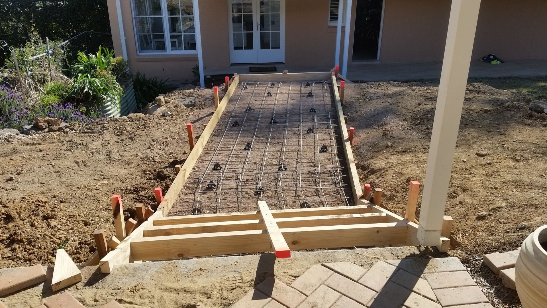 Concrete Ramp Under Construction With Wooden Formwork — Total Perfection In Kariong, NSW
