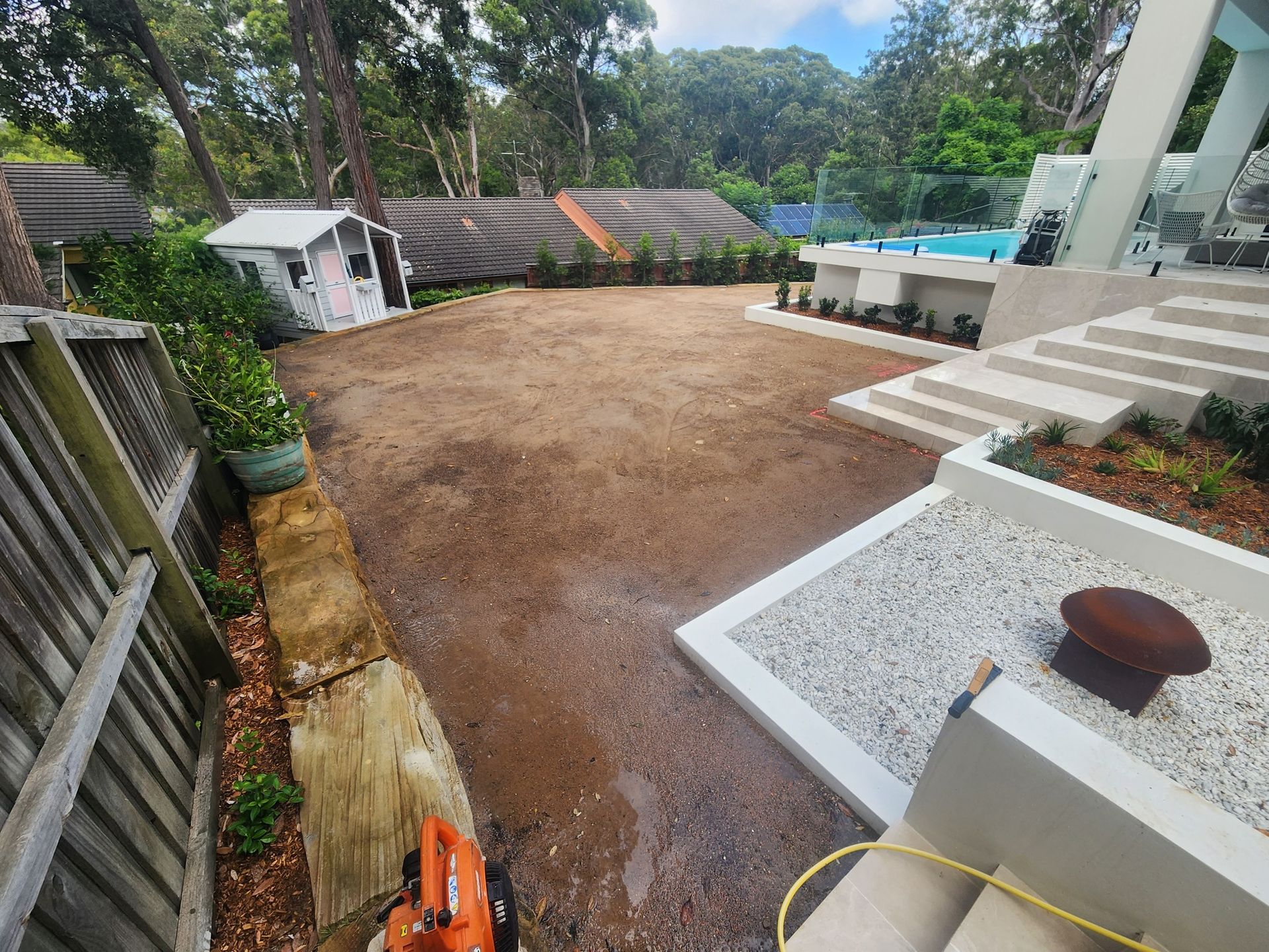 A Cleared Backyard Space With a Shed — Total Perfection In Kincumber, NSW