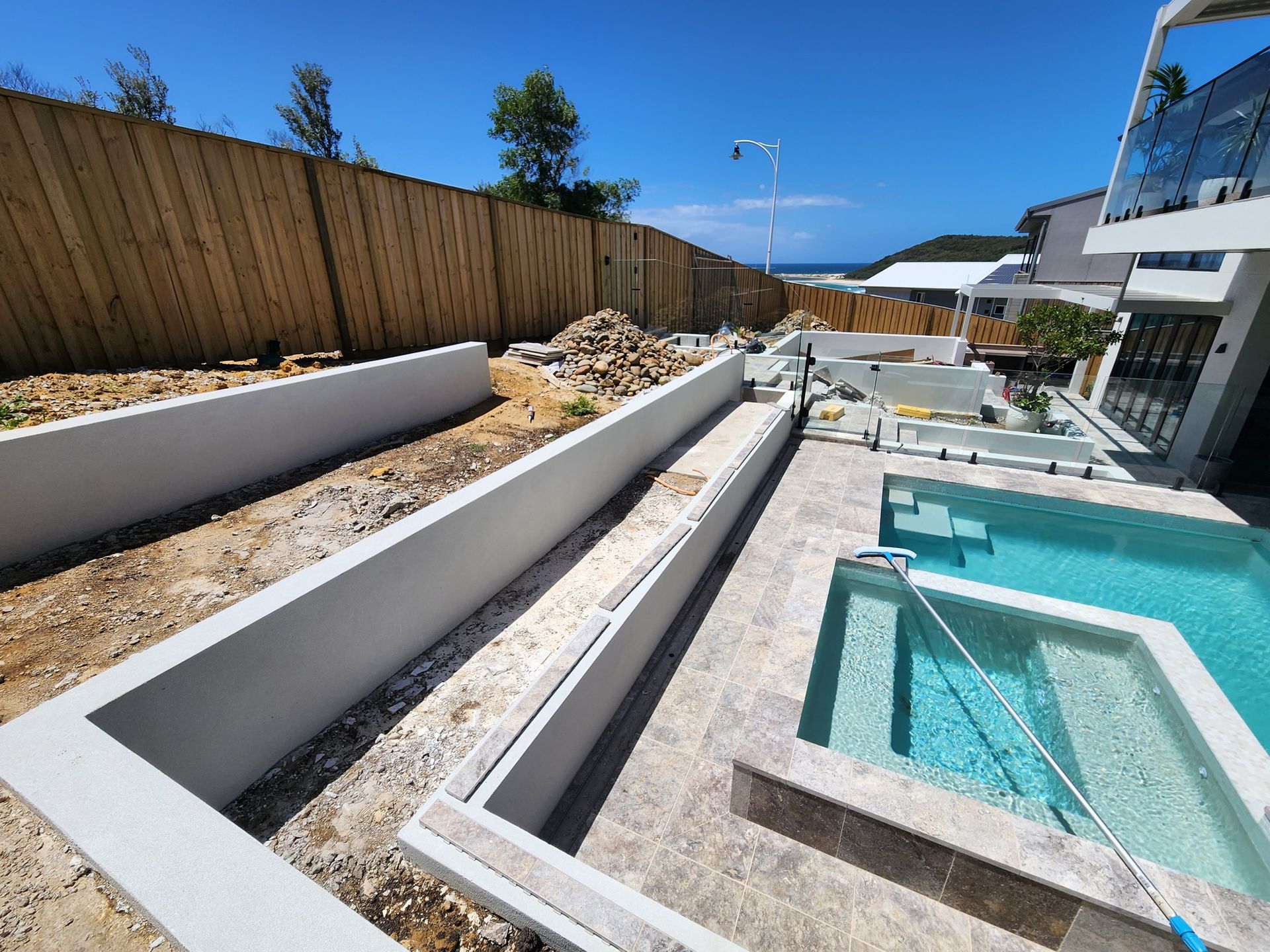 Construction Site With Retaining Walls — Total Perfection In Terrigal, NSW