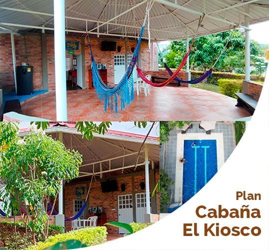 Anuncio de alquiler de El Kiosko con amenidades: habitaciones, piscina, comedor y patio; $360,000/noche.