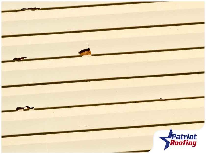 A picture of a roof from patriot roofing