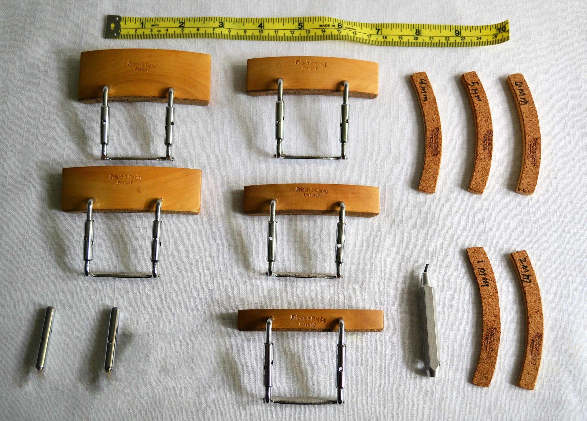 Shown: Lifts, topper,s and shims in the Fortissimo Fitting Kit