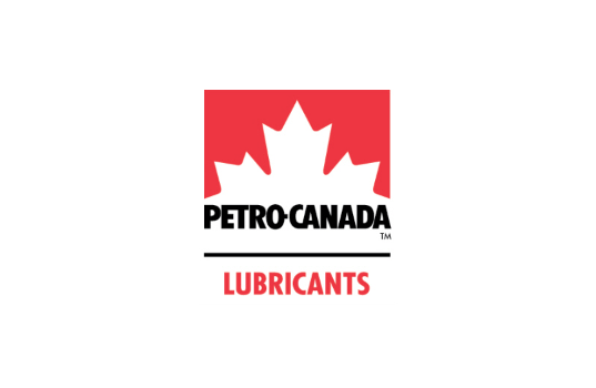 The logo for petro canada lubricants has a maple leaf on it.