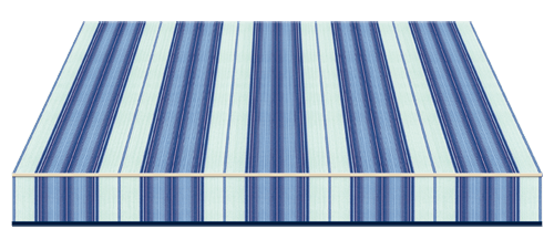 tenda da sole con righe celesti