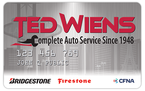 A credit card for ted wiens complete auto service since 1948