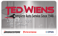 A credit card for ted wiens complete auto service since 1948