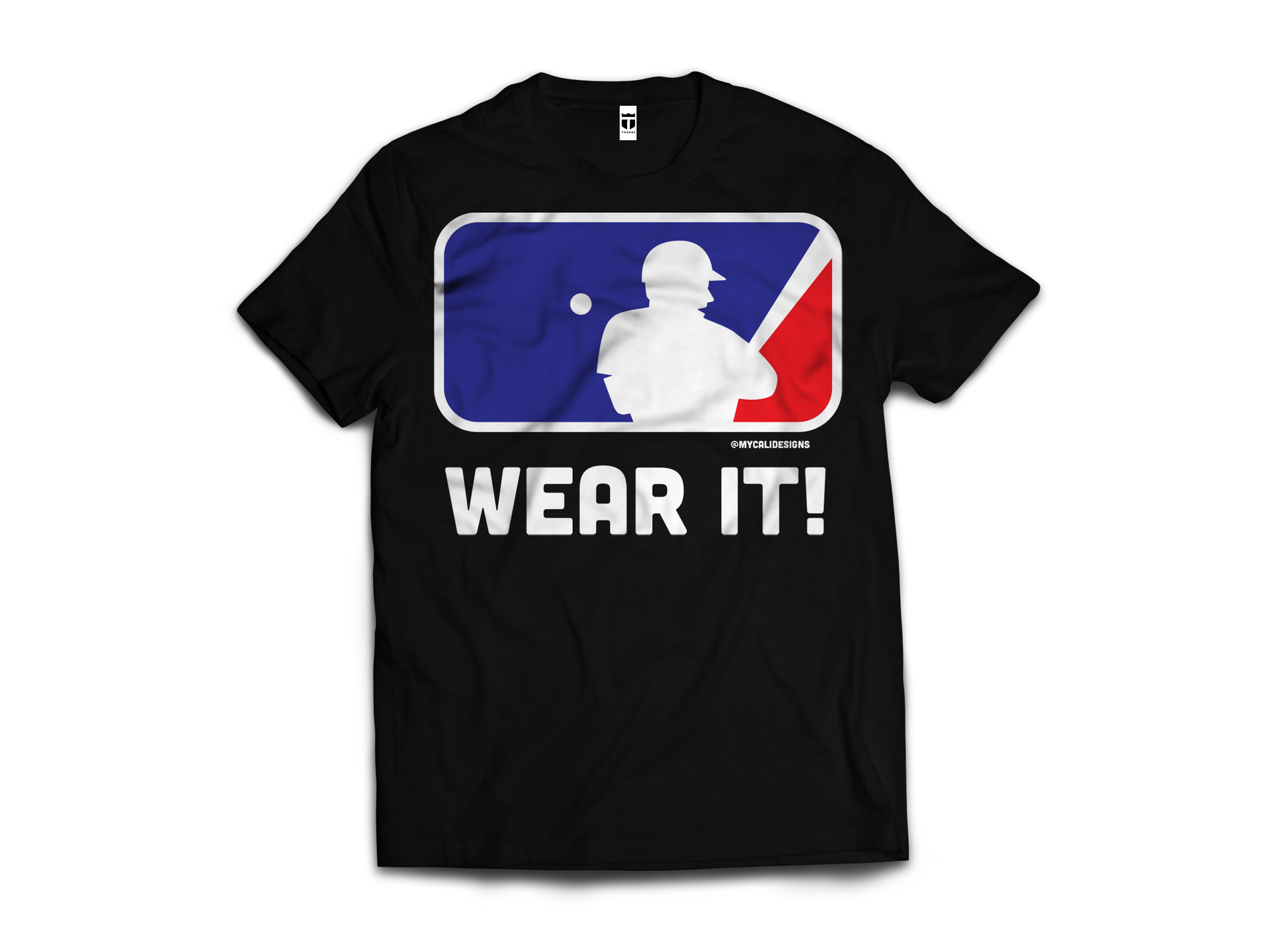 A white t-shirt that says wear it on it