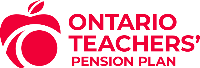 the ontario teachers pension plan logo has an apple on it