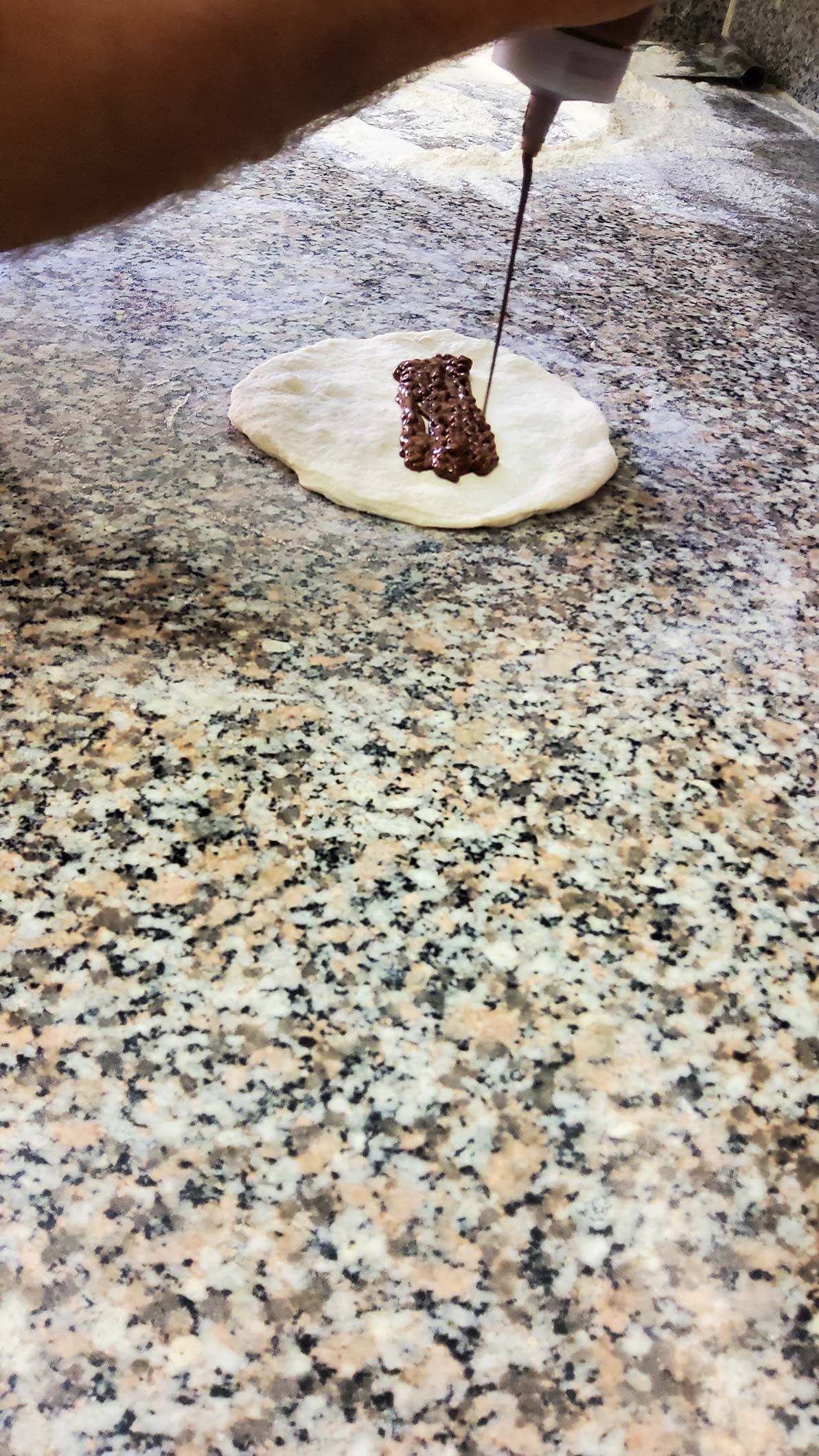 panzerotto cioccolato preparazione ripieno