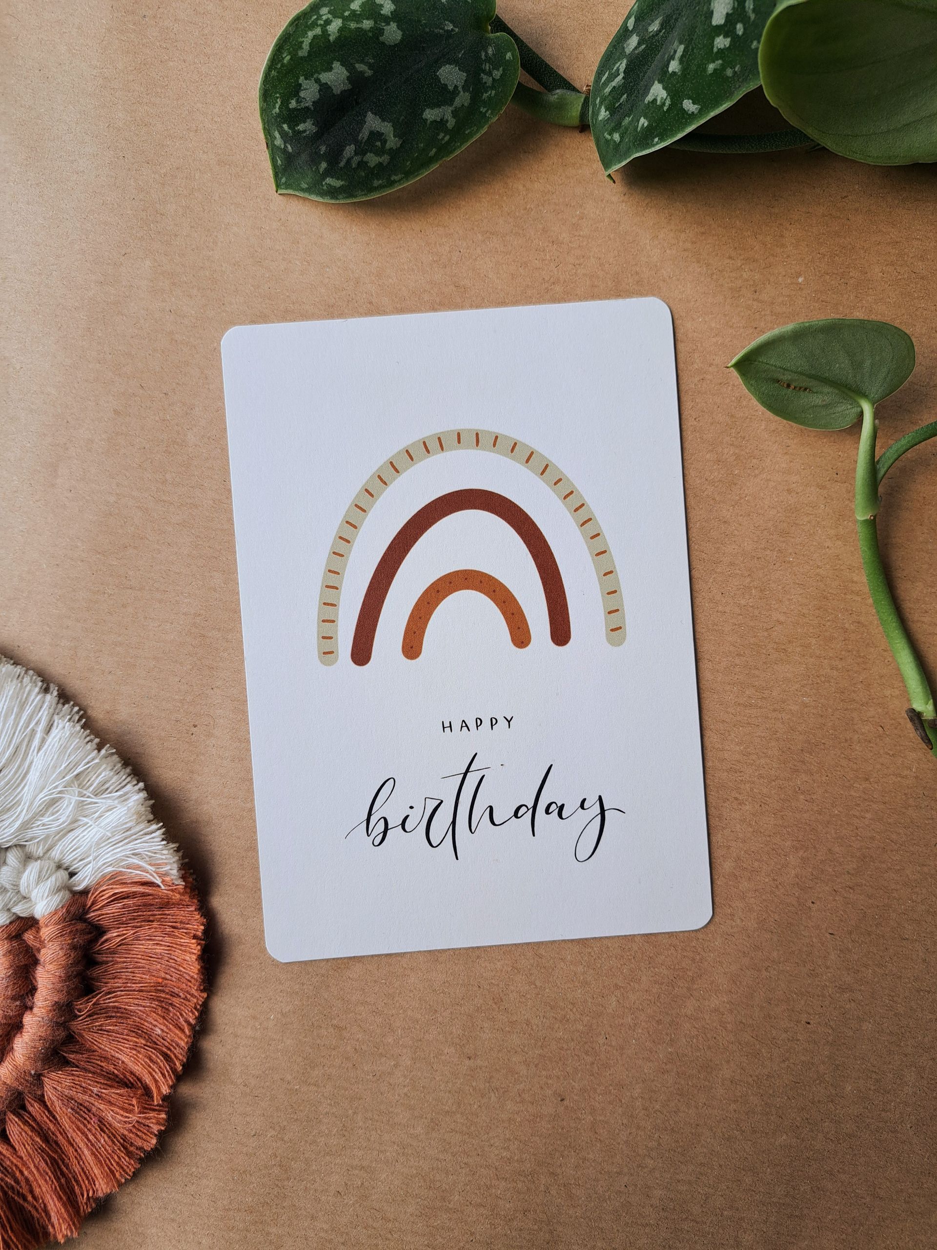 wenskaart 'happy birthday'