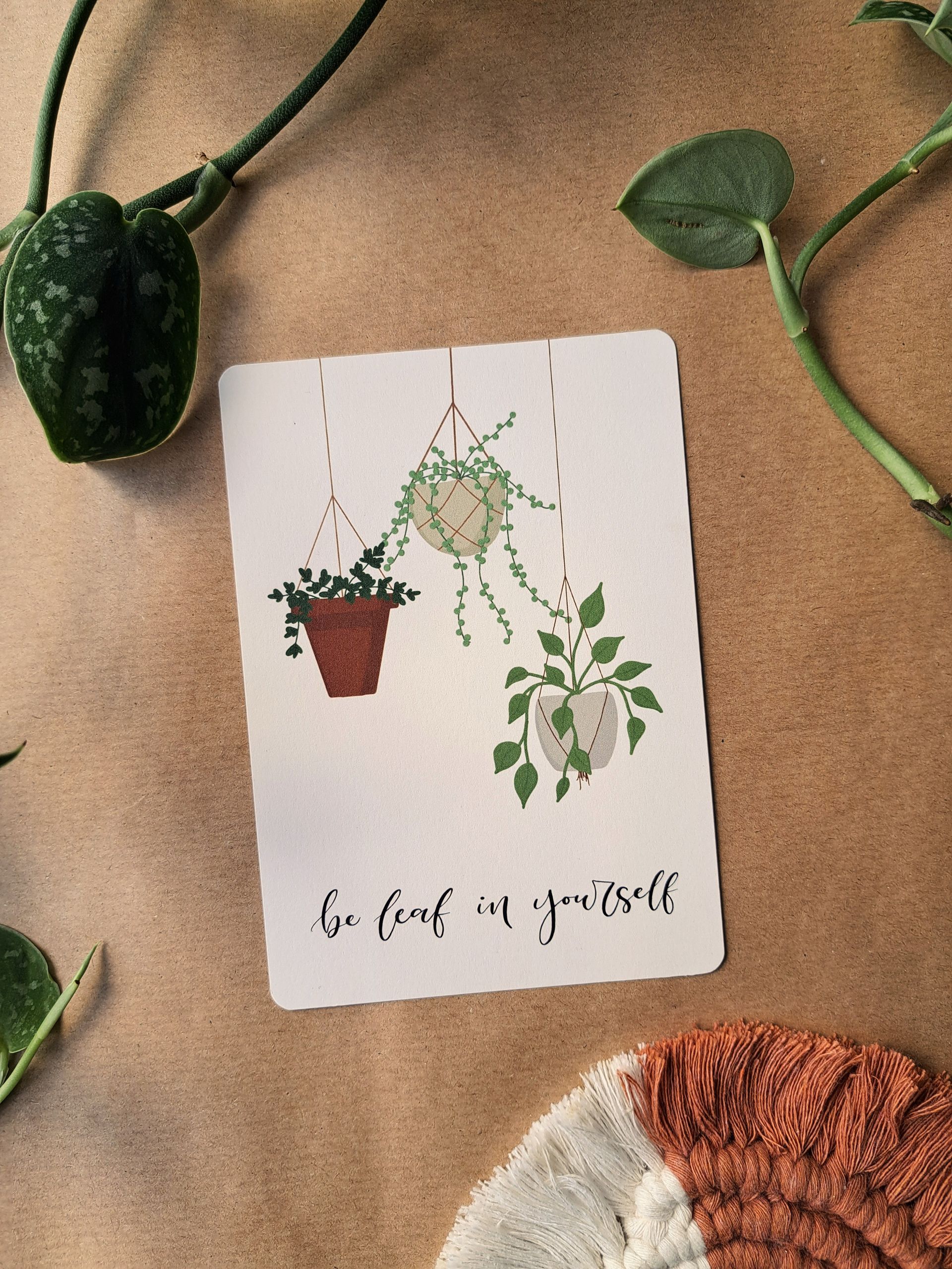 wenskaart 'be leaf in yourself'