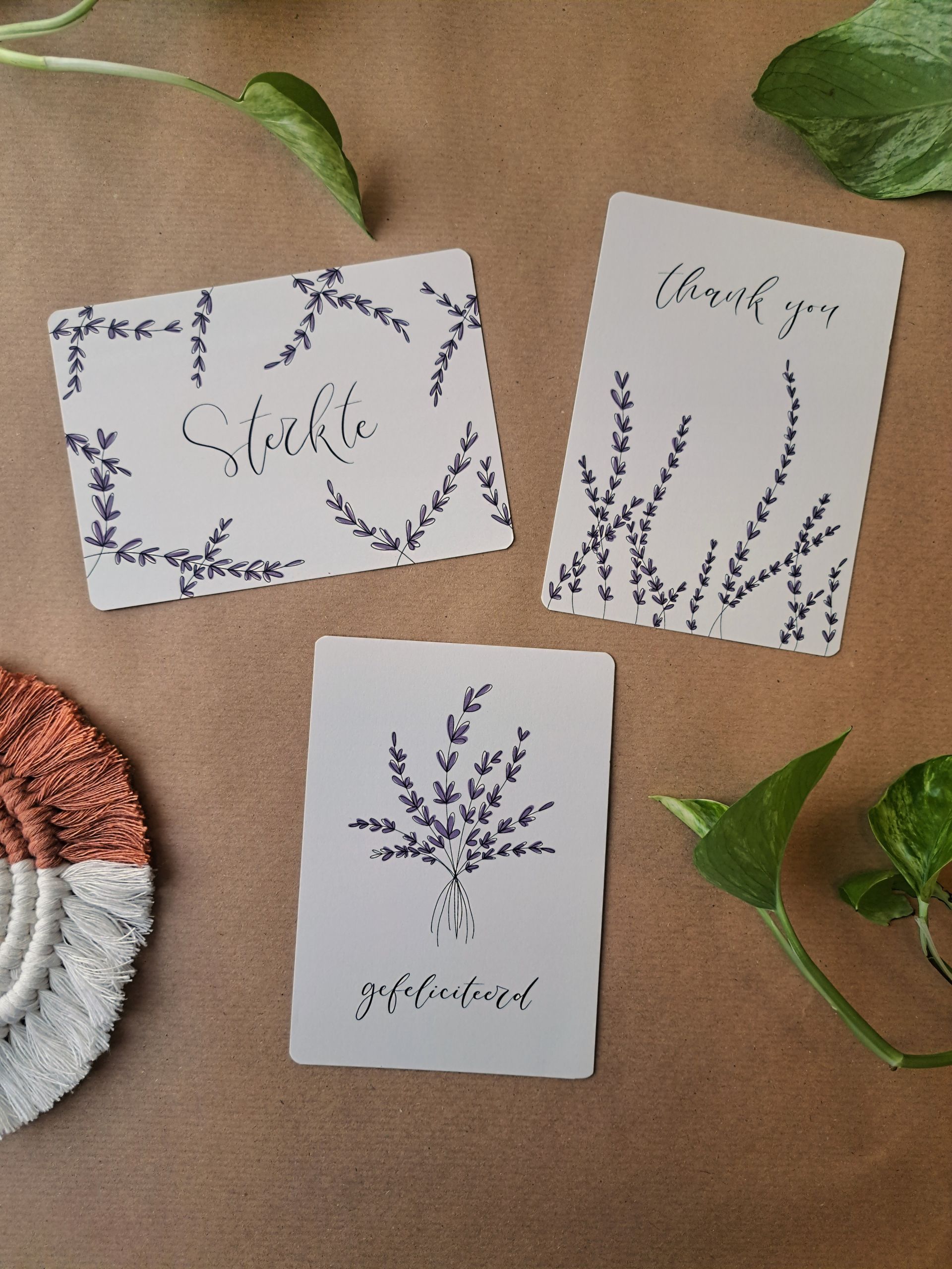 wenskaart lavendel