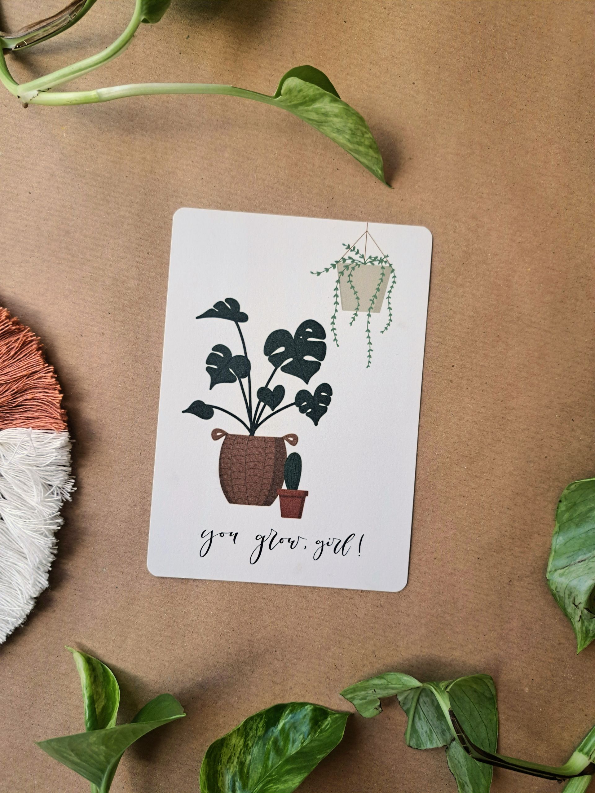 wenskaart 'you grow, girl'