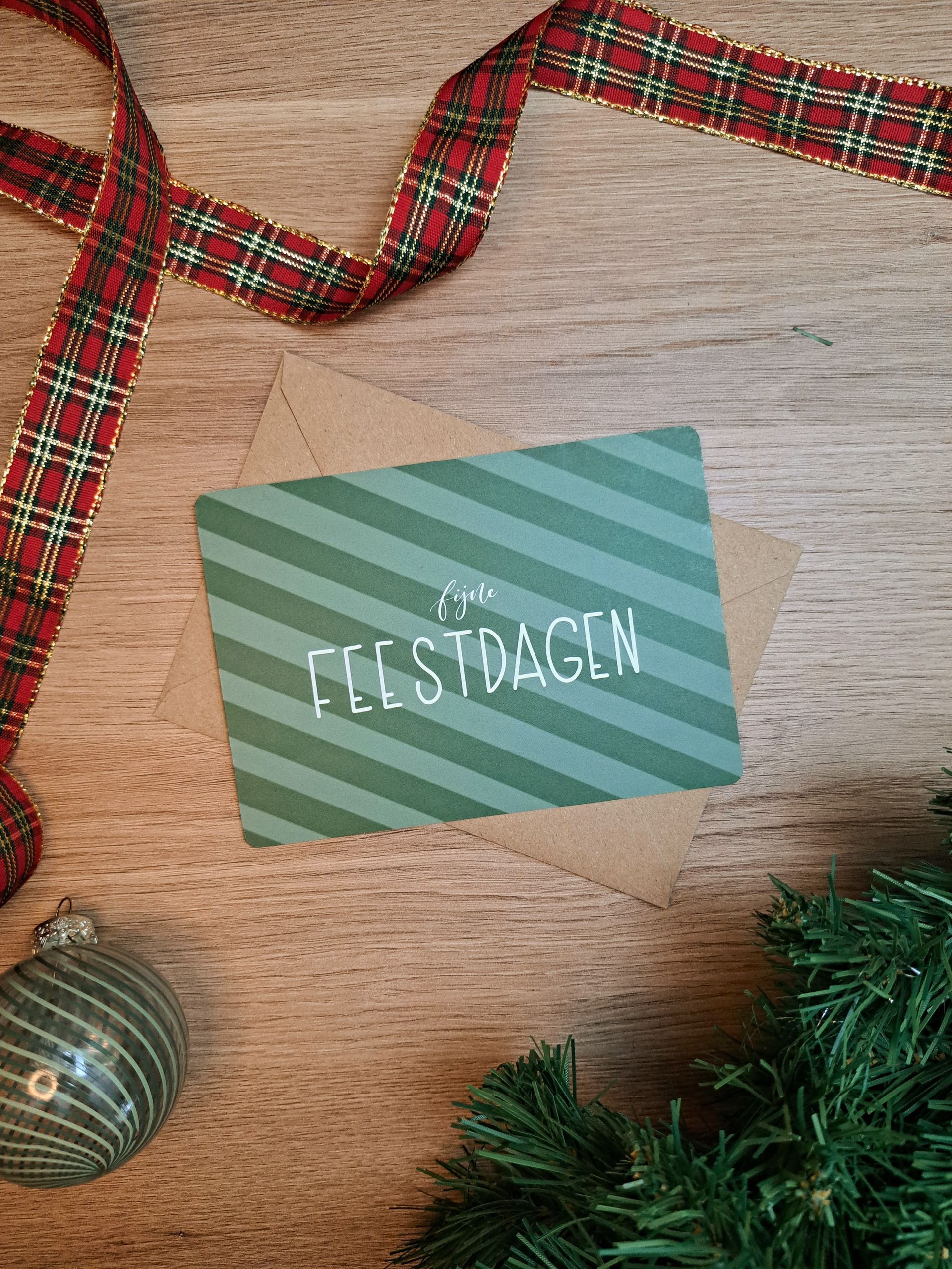 kerstkaart 'fijne feestdagen'