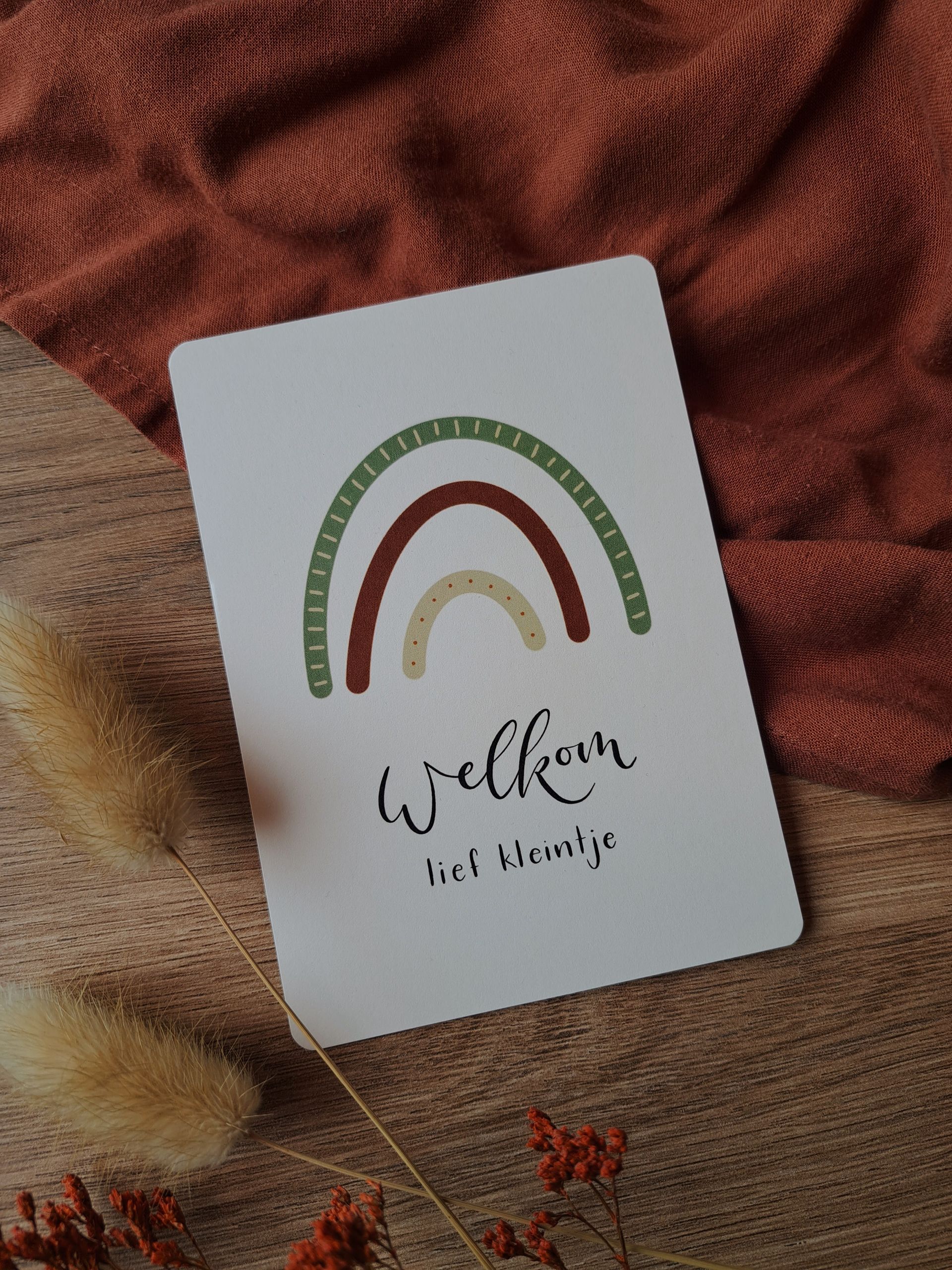 kaart welkom lief kleintje