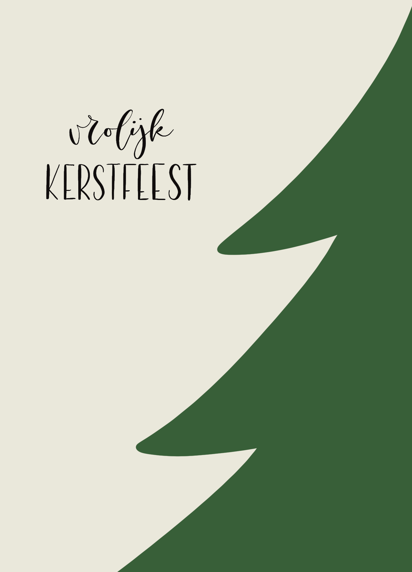 kerstkaart 'vrolijk kerstfeest'