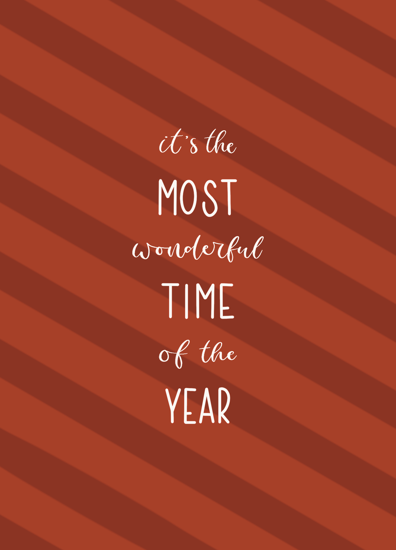 kerstkaart 'it's the most wonderful time of the year'