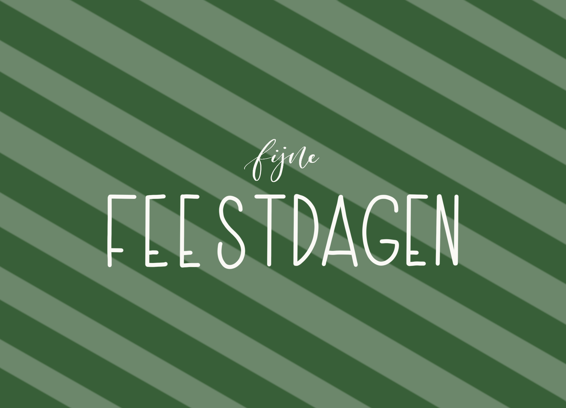 kerstkaart 'fijne feestdagen'