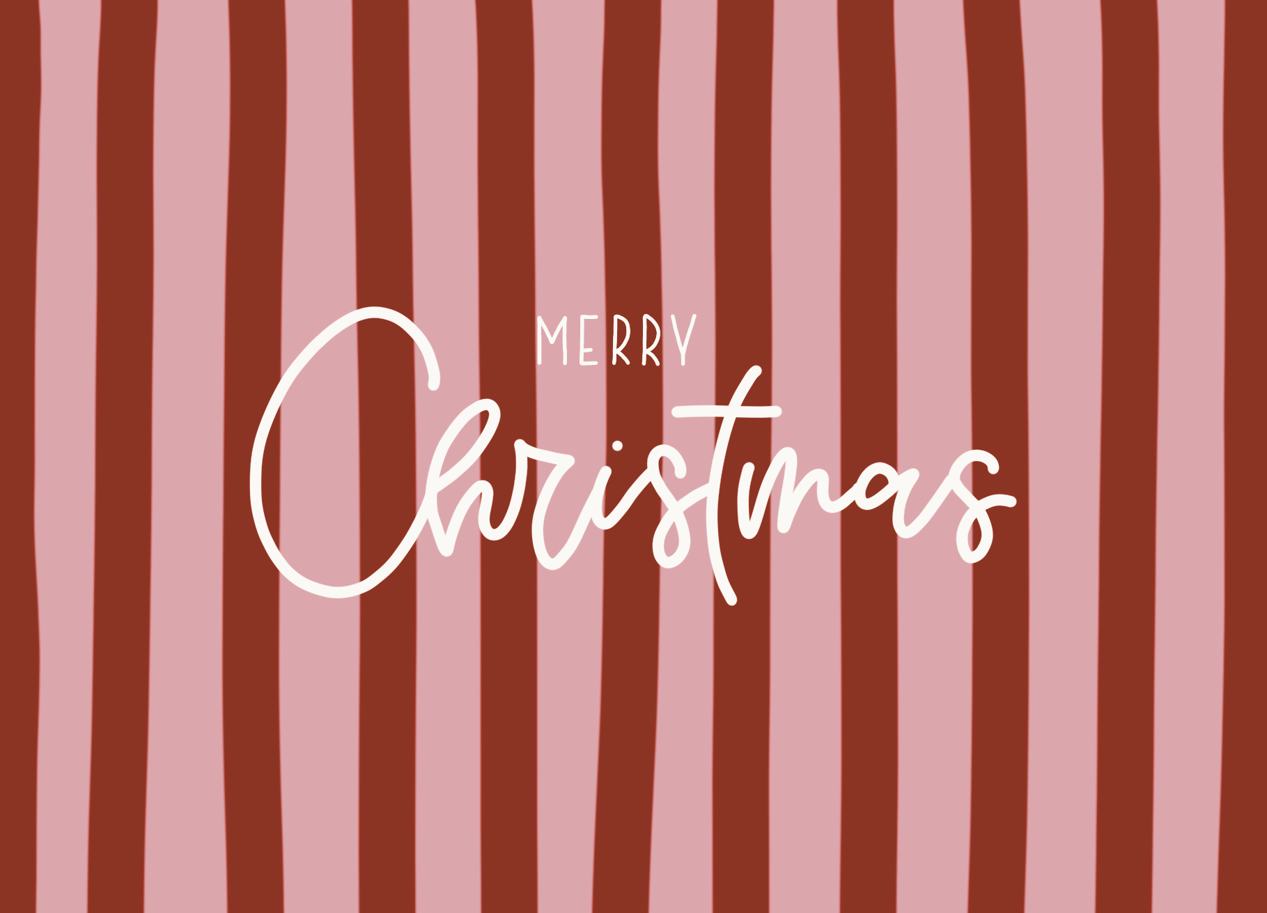 kerstkaart 'merry christmas'