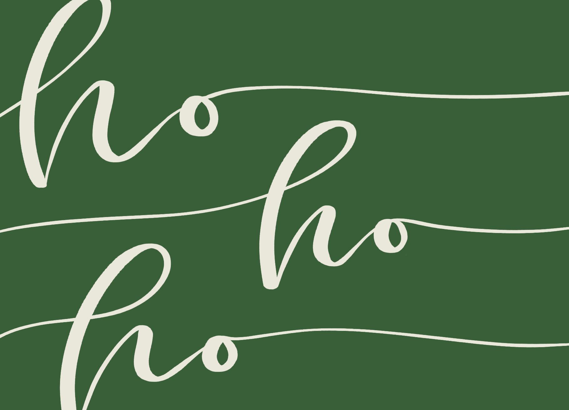 kerstkaart 'ho ho ho'