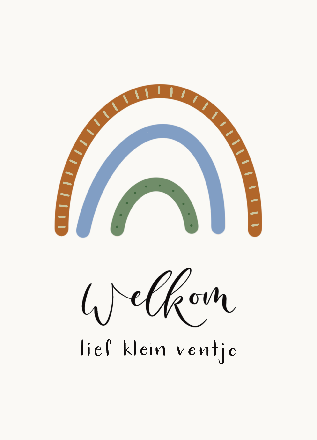 kaart welkom lief klein ventje