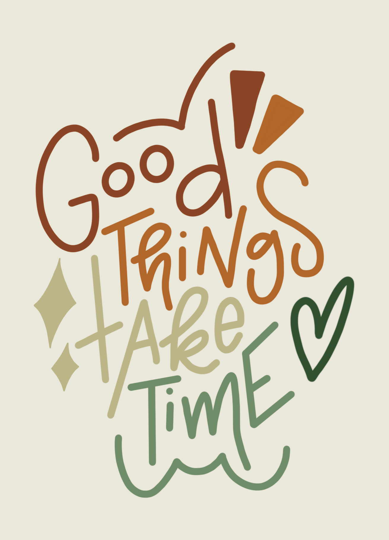 kaart good things take time