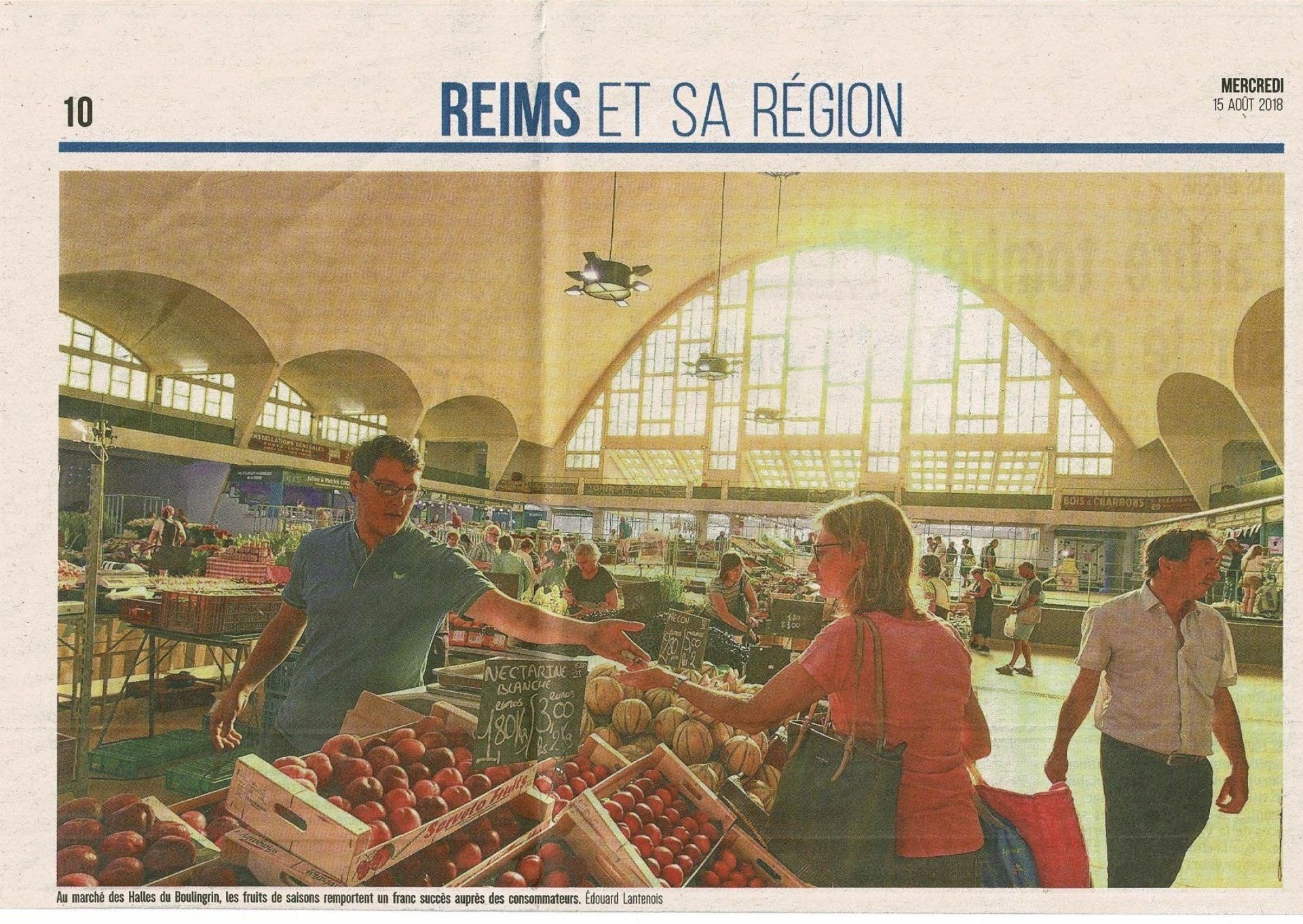 Un article de journal sur la région de Reims et sa