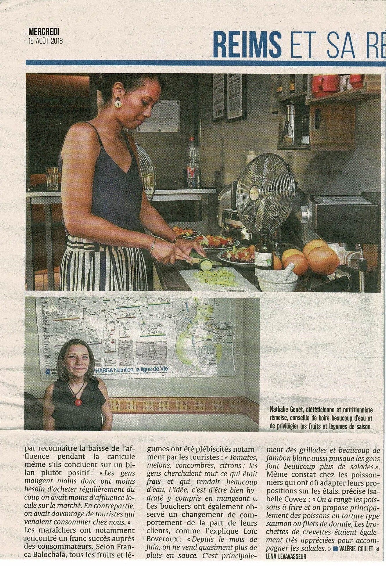 Un article de journal sur reims et sa re