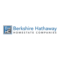 Logo for Berkshire Hathaway HomeState Companies, blue and gray text.