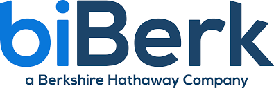 Logo for biBerk, a Berkshire Hathaway Company, in blue and dark blue text.