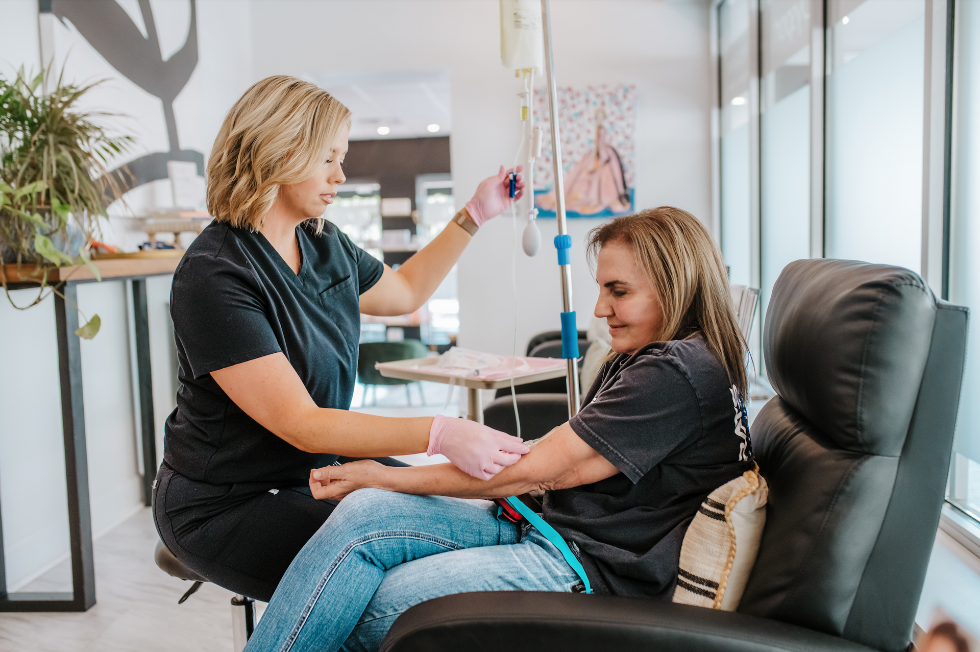 IV at medispa on main