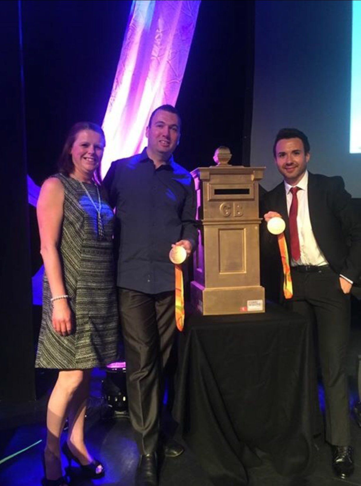 Will Bayley. Gold Postbox