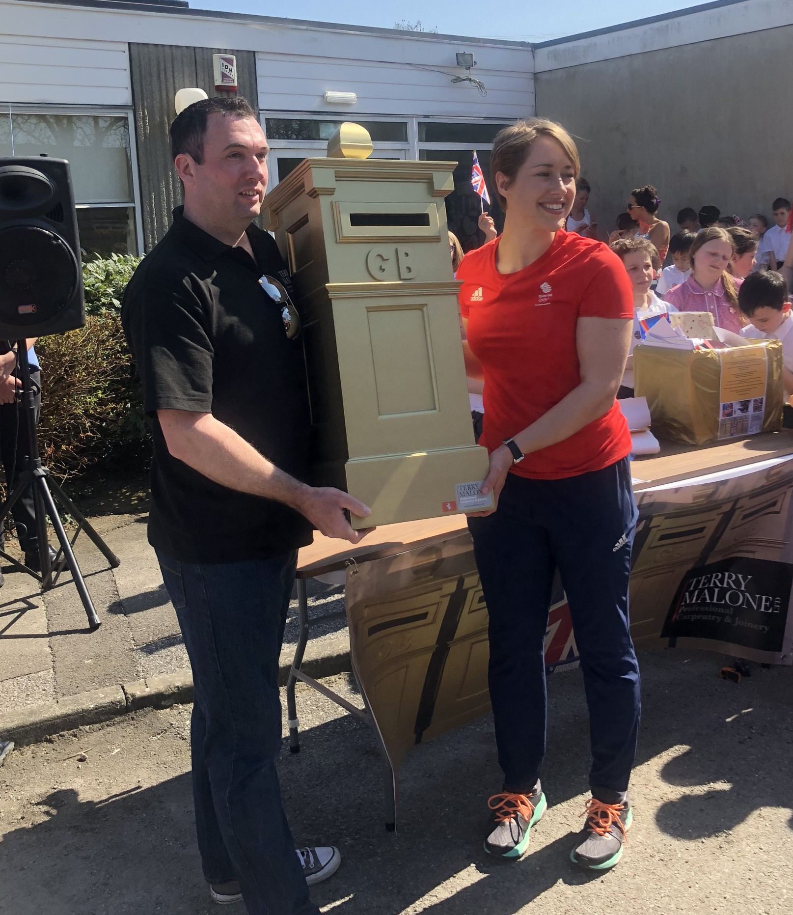 Lizzie Yarnold Gold Postbox